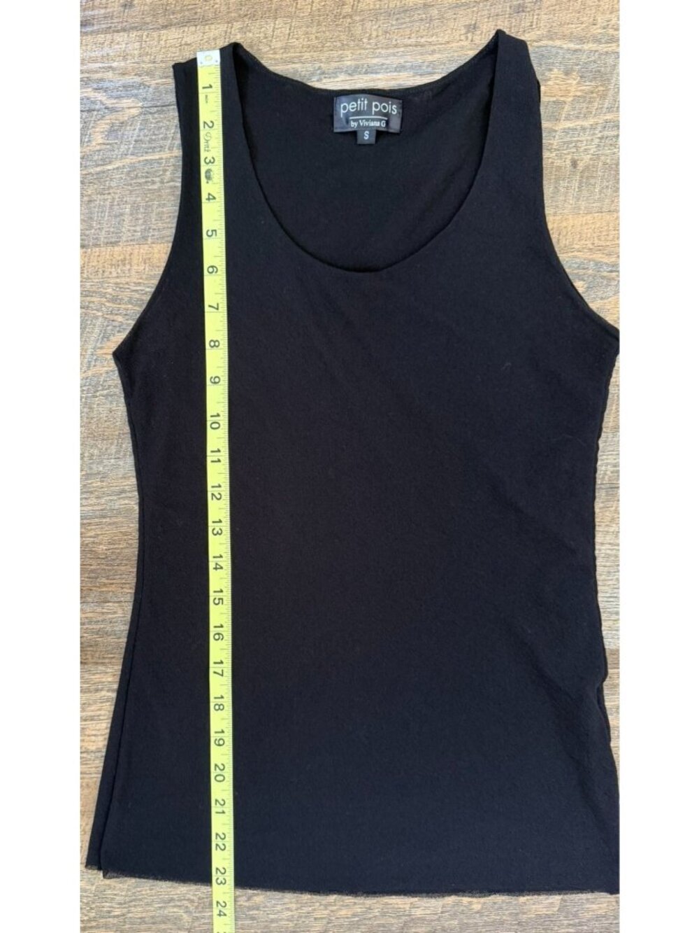 Petit Pois By Viviana G Sheer Black Short Sleeve Nylon Top S - Picture 4 of 6